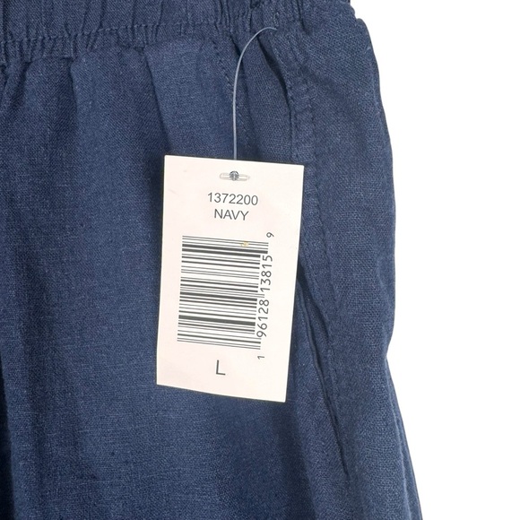 Briggs Women’s Linen blend Pull on Pants Elastic Waistband Size Large Wide Leg - Picture 4 of 8